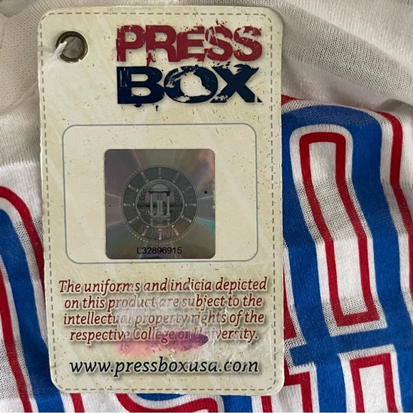 PressBox white Kansas Jayhawks long sleeve size large NEW WITH TAGS - Picture 8 of 8